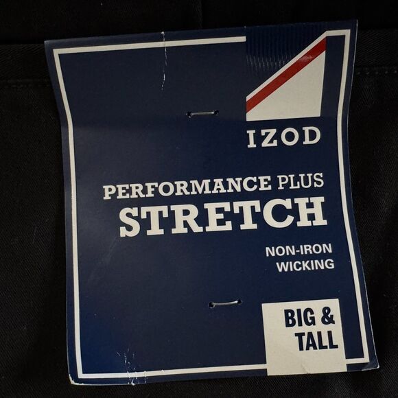 New Izod Performance SportFlex Pleat No Iron Pants Big Tall Men's Size 44 x 34 L - Picture 4 of 9